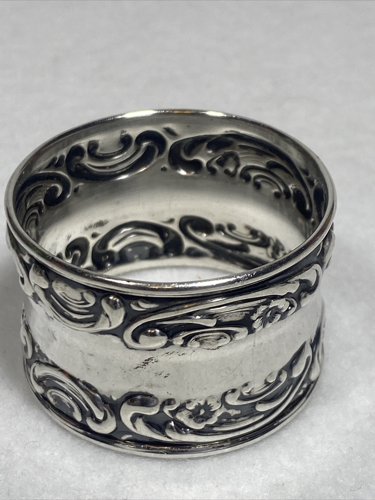 Vintage Gorham Melrose Sterling Silver Napkin Ring #1232 Monogrammed Mary Jo