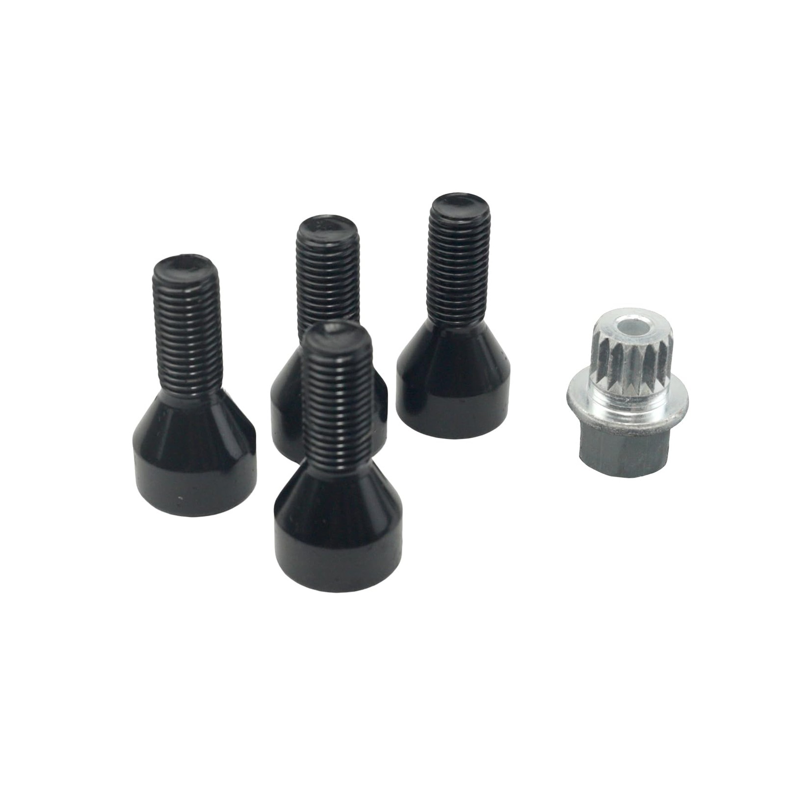 DOPPAPS Wheel Locks Lug Bolts Kit Compatible with BMW 128i M12 x 1.5mm, Black