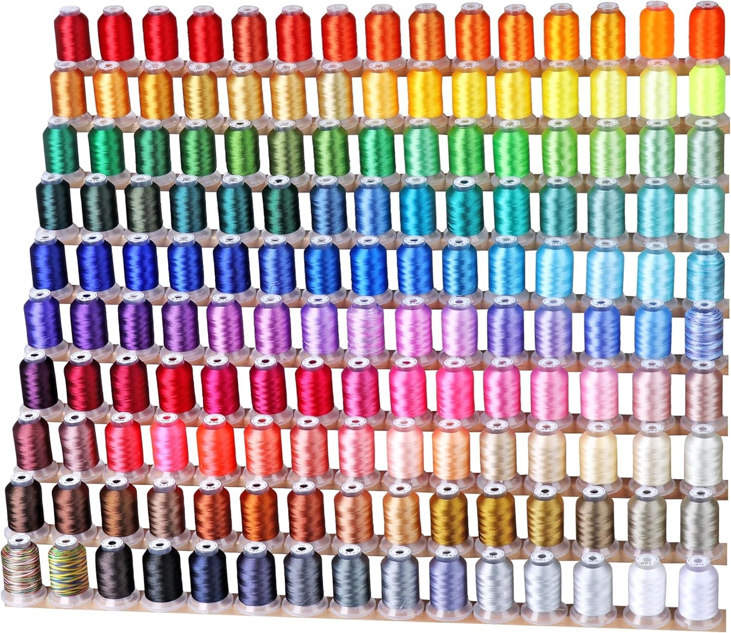 Mega Kit 150 Colors Compatible with Brother & Janome Polyester Embroidery Machin