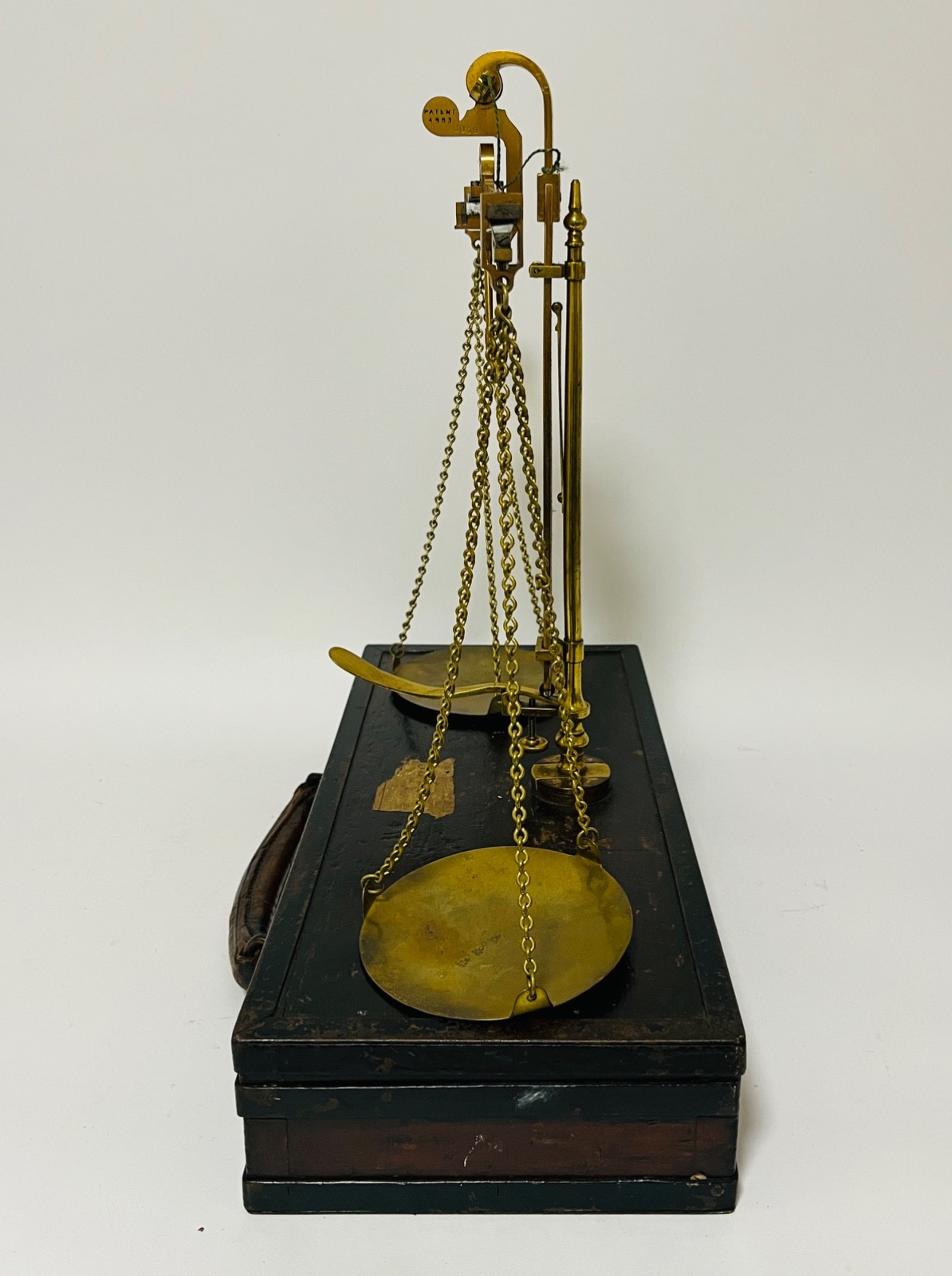 Antique Devon County Travelling Excise Brass Balance Scales De Grave 1903