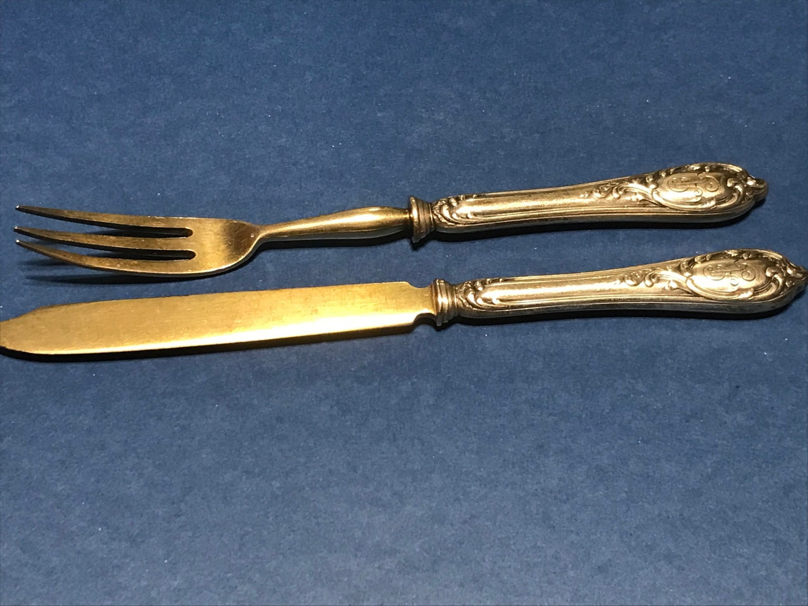 ФАБЕРЖЕ ORIGINAL GILT SET SILVER 84 RUSSIAN FAMOUS “KF” FABERGE IMPERIAL ANTIQUE