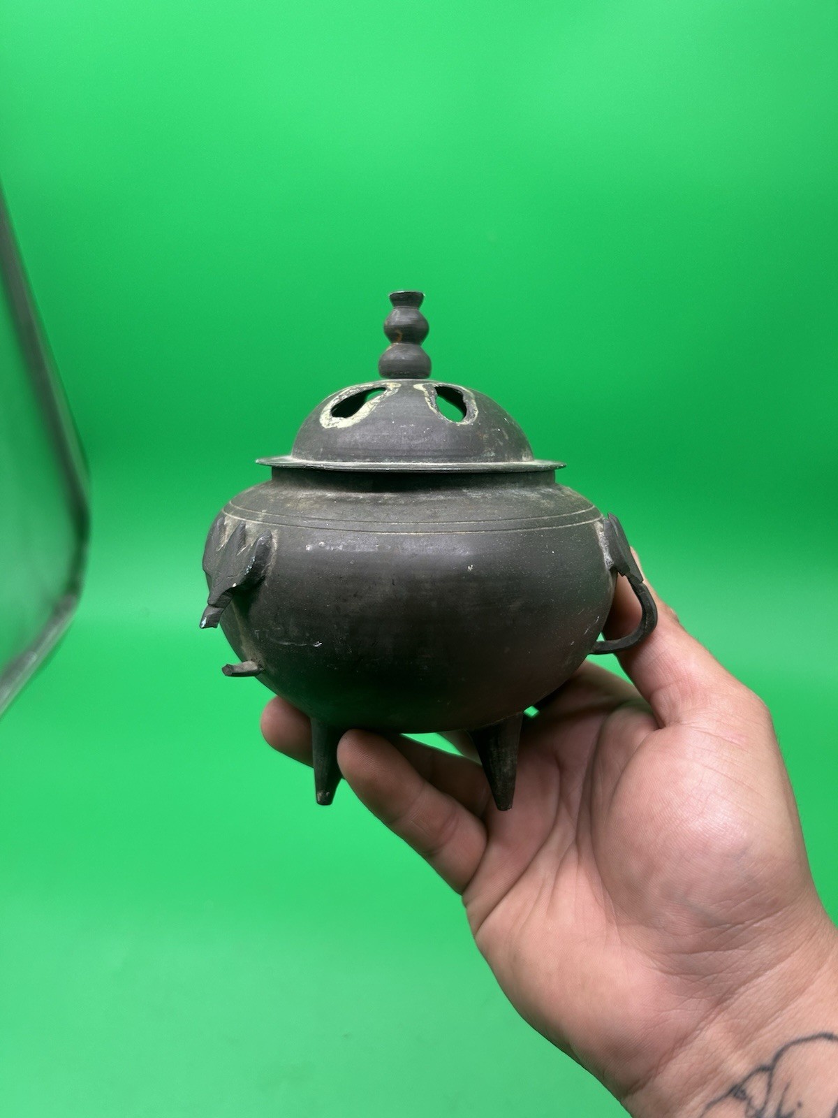 vintage Chinese bronze incense burner