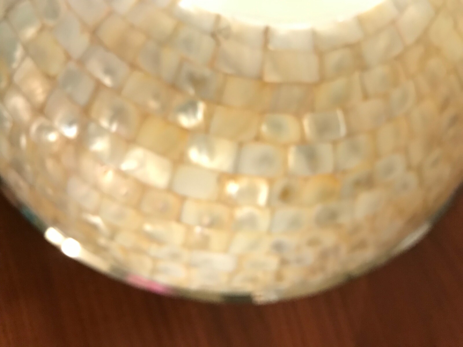 Oscar De La Renta Lunt Home Mother of Pearl Bowl 15 inches diameter
