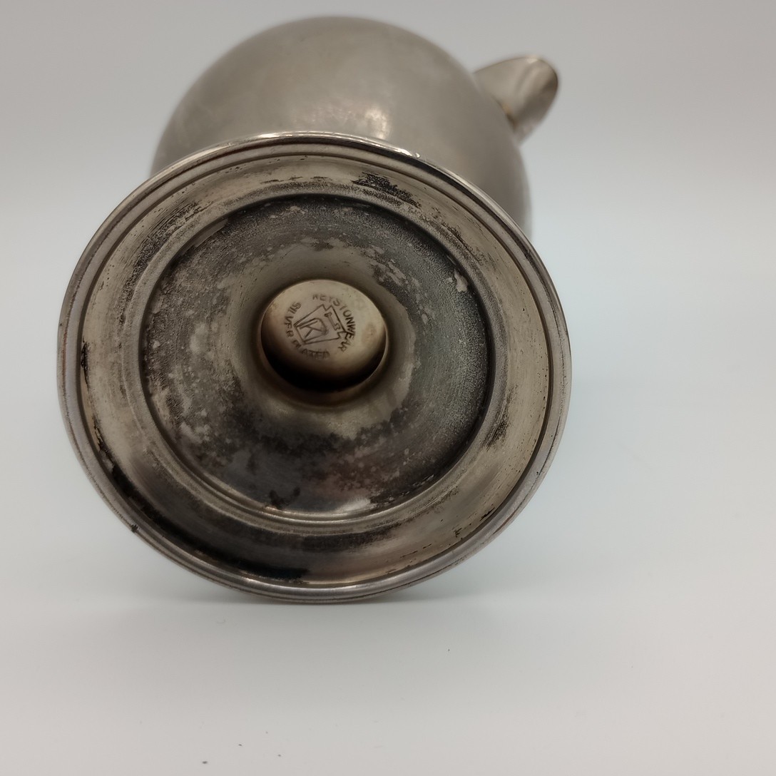 Keystoneware Silverplate Creamer & Sugar Bowl Set Art Deco USA Vintage