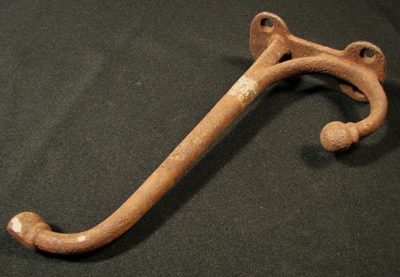 Vintage Antique 8″ Metal Cast Iron Wall Mount Barn Tack Coat Hook Hanger Hook
