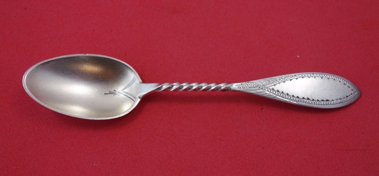 Koehler & Ritter Sterling Silver Demitasse Spoon GW Frosted BC Twisted Handle