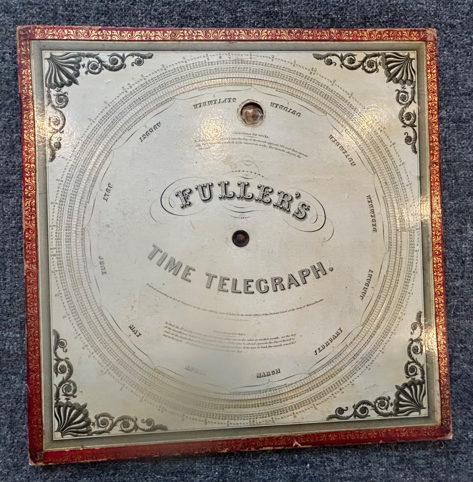 Antique Fuller’s Computing Time Telegraph / Palmers Computing Scale @ 1847