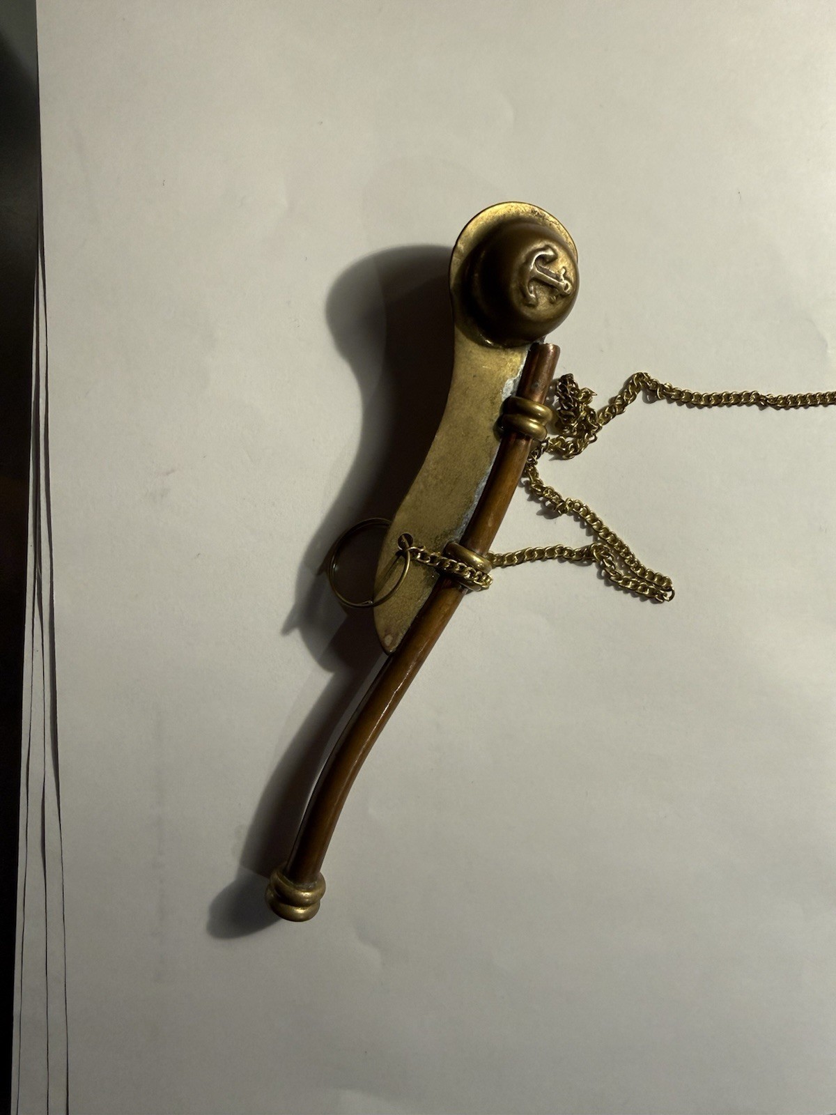 Brass & Copper Boatswain Whistle, Bosun Call Pipe For Navy, Nautical Maritime