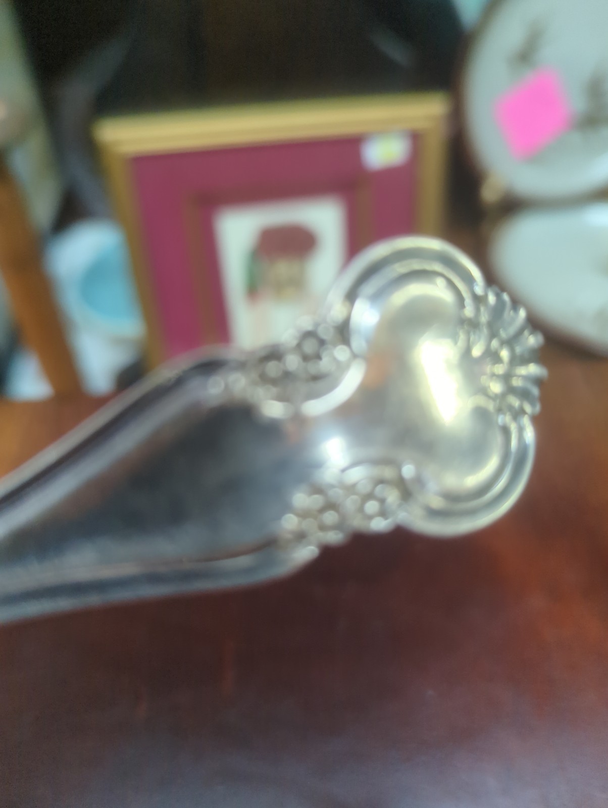 Wendell Sterling Silver Serving Spoon Lombardy Pattern