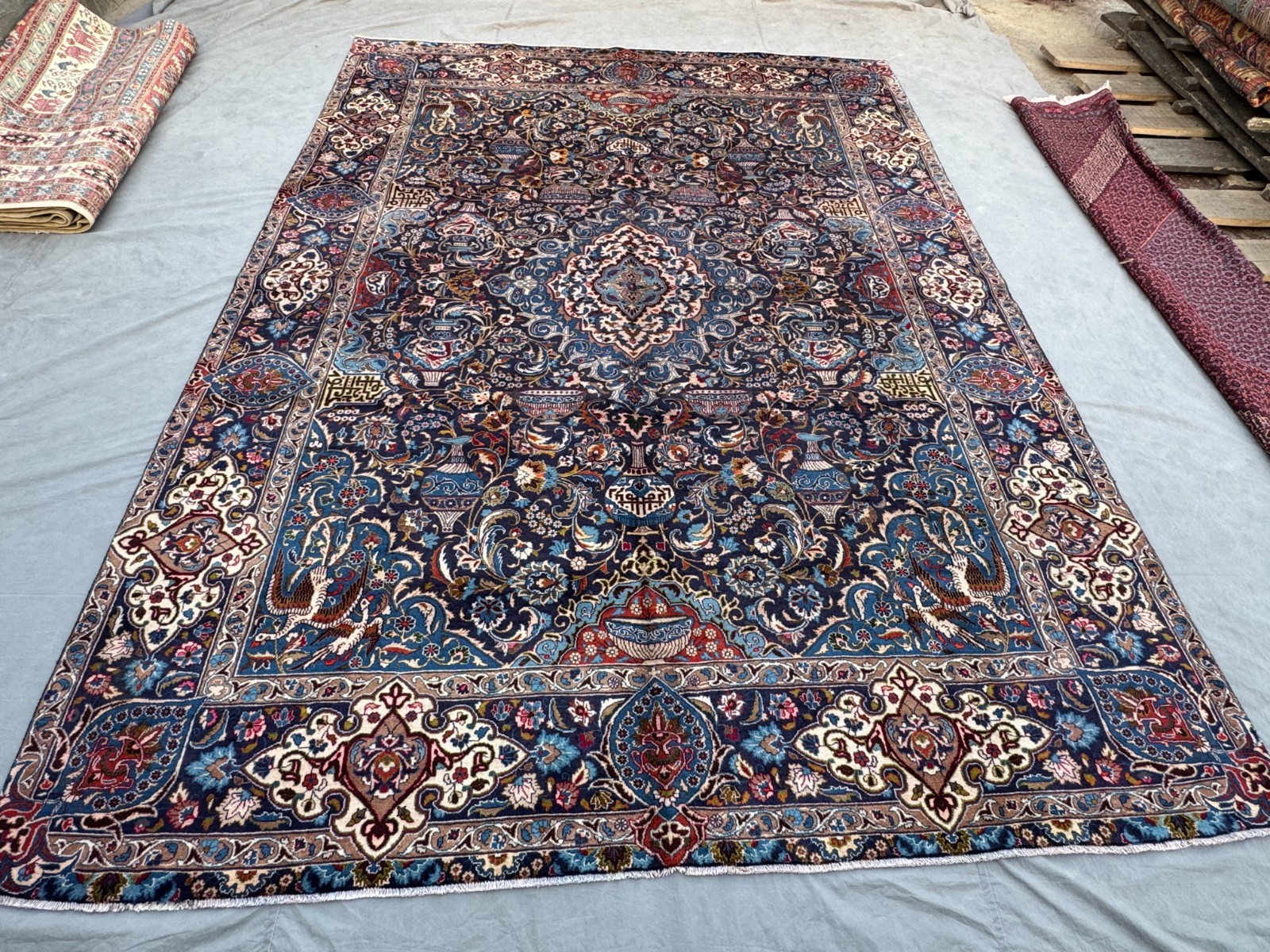 Vintage Turkish-Inspired Caucasian Rug Oversized Palace Oriental Bedroom Rug