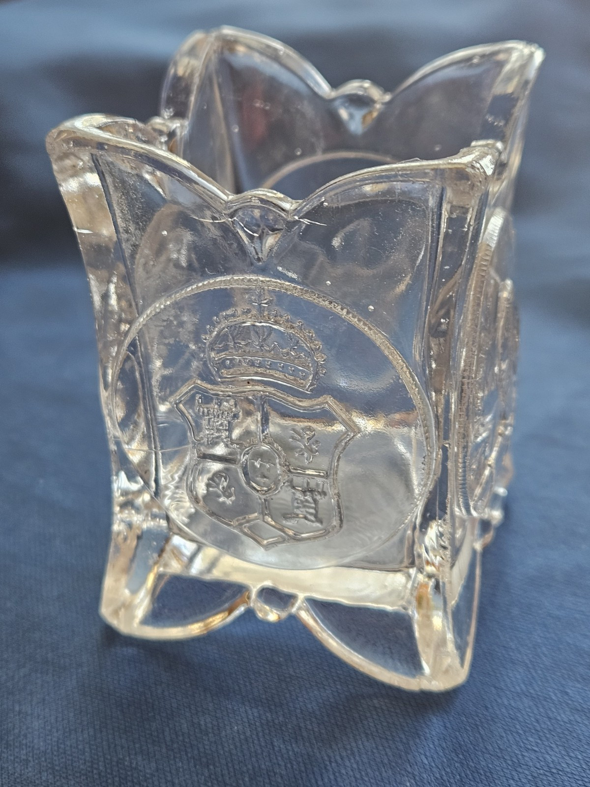 RARE – ANTIQUE ‘Worlds Fair’ Toothpick / Match Holder by United States Glass Co.