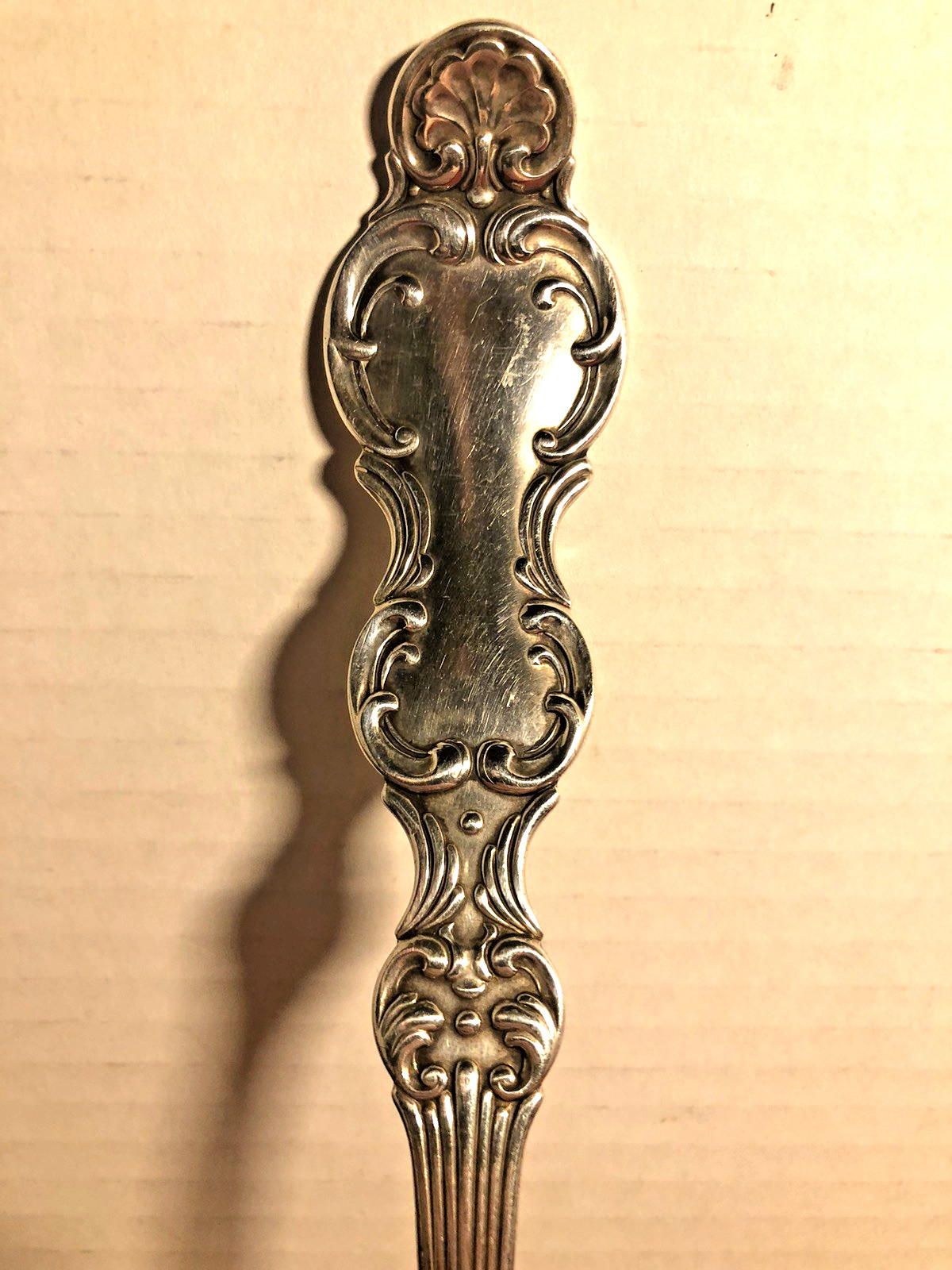 ROGERS & BROS*FLEMISH LARGE, HEAVY SOUP LADLE*1894
