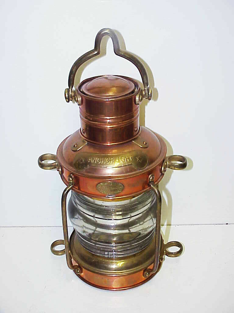 Brass Copper Anchorlight Clark Bros London Bristol Oil Lamp Anchor Light Lantern