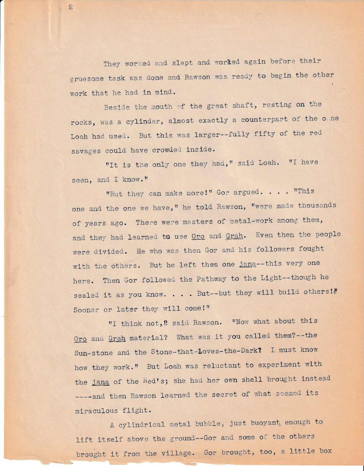 CHARLES WILLARD DIFFIN original typescript for 1931 ASTOUNDING SCI-FI pulp story