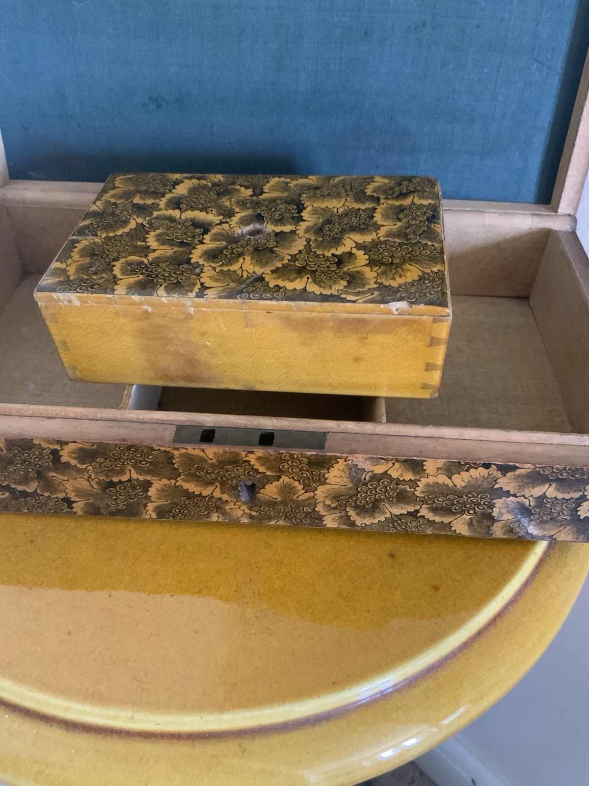 Antique Regency Mauchline Ware Work Box Invisible Hinge Signed C Stiven c1810