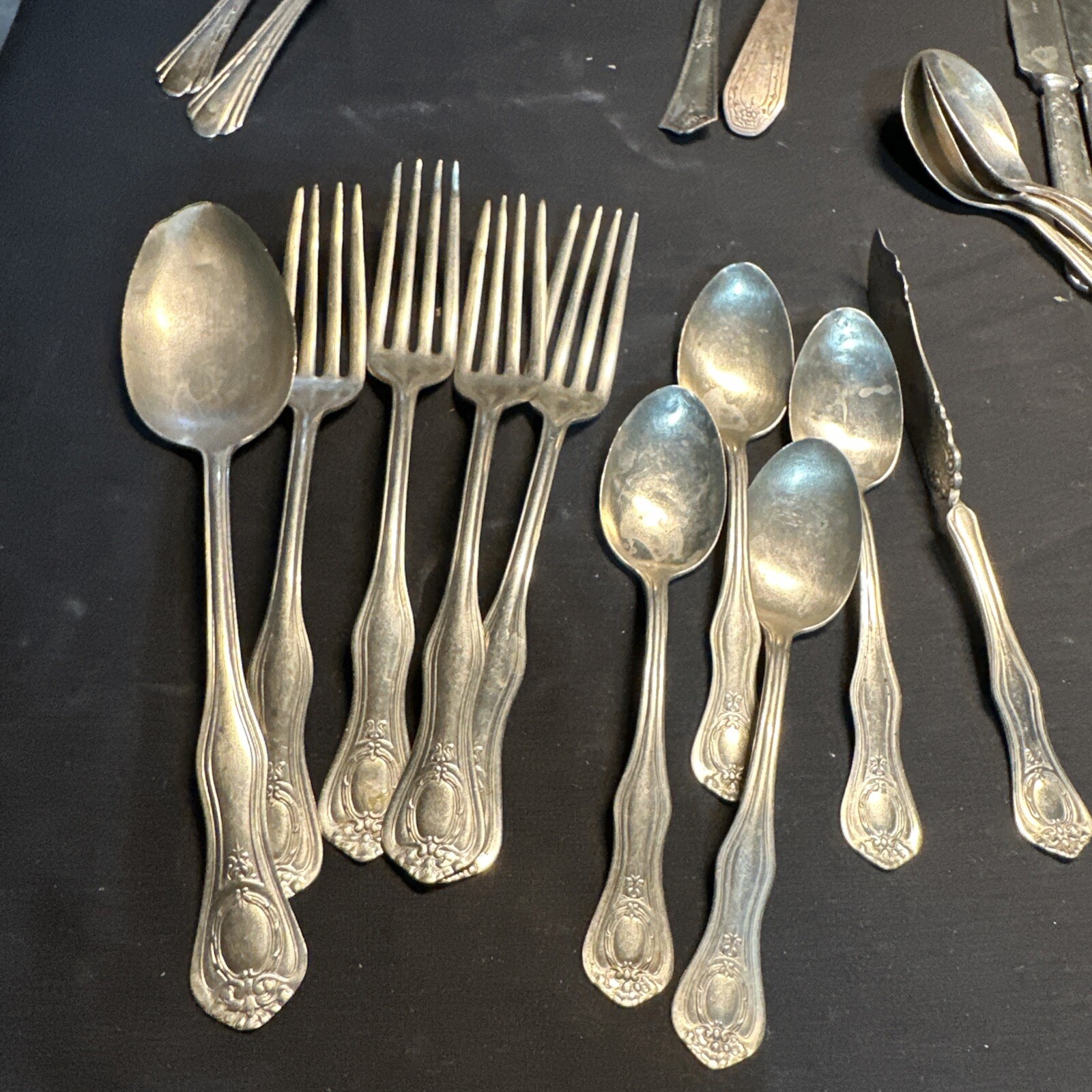 Rogers Nickel Silver INS389 9 -1915-Art Nouveau-Vintage As is