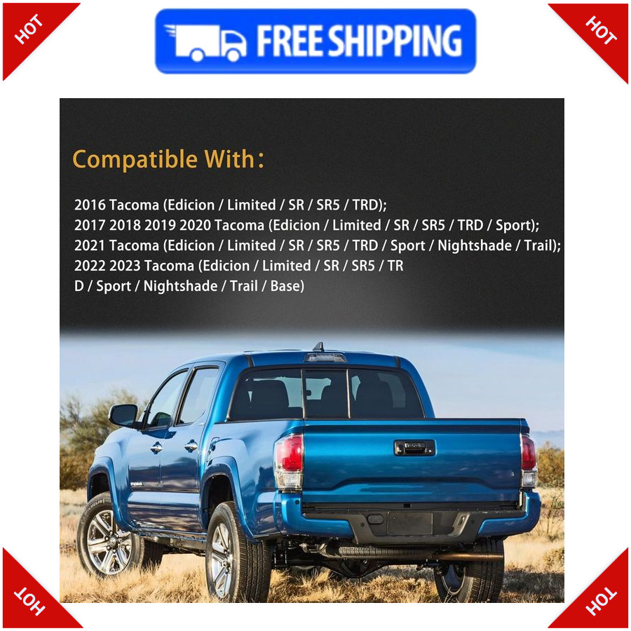 Left Tail Light Assembly for 2016–2023 Toyota Tacoma w/ Bulb Driver Side
