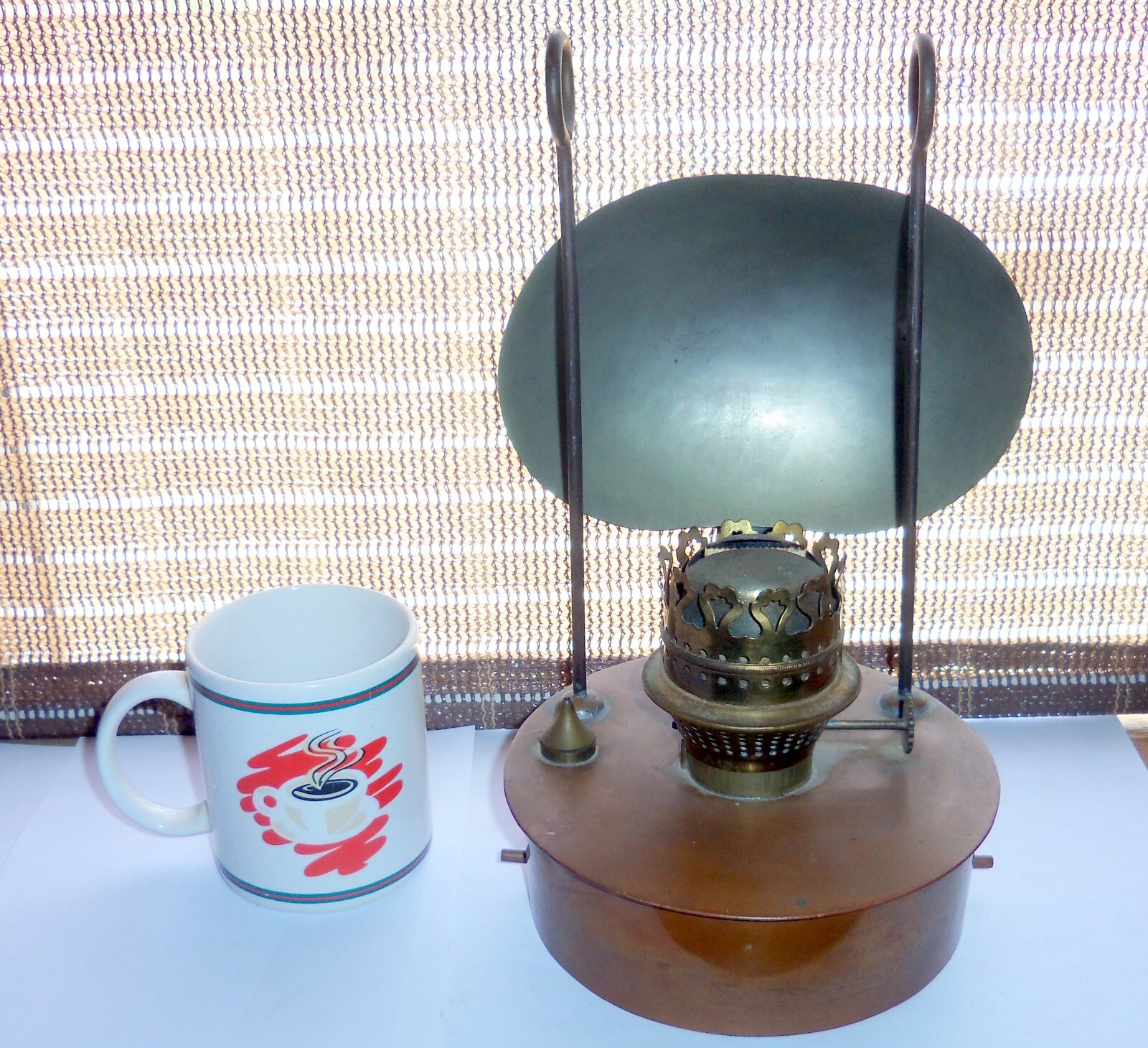 Antique Copper Oil Lamp Sherwoods Ltd Lantern Maritime Nautical Ship Vintage