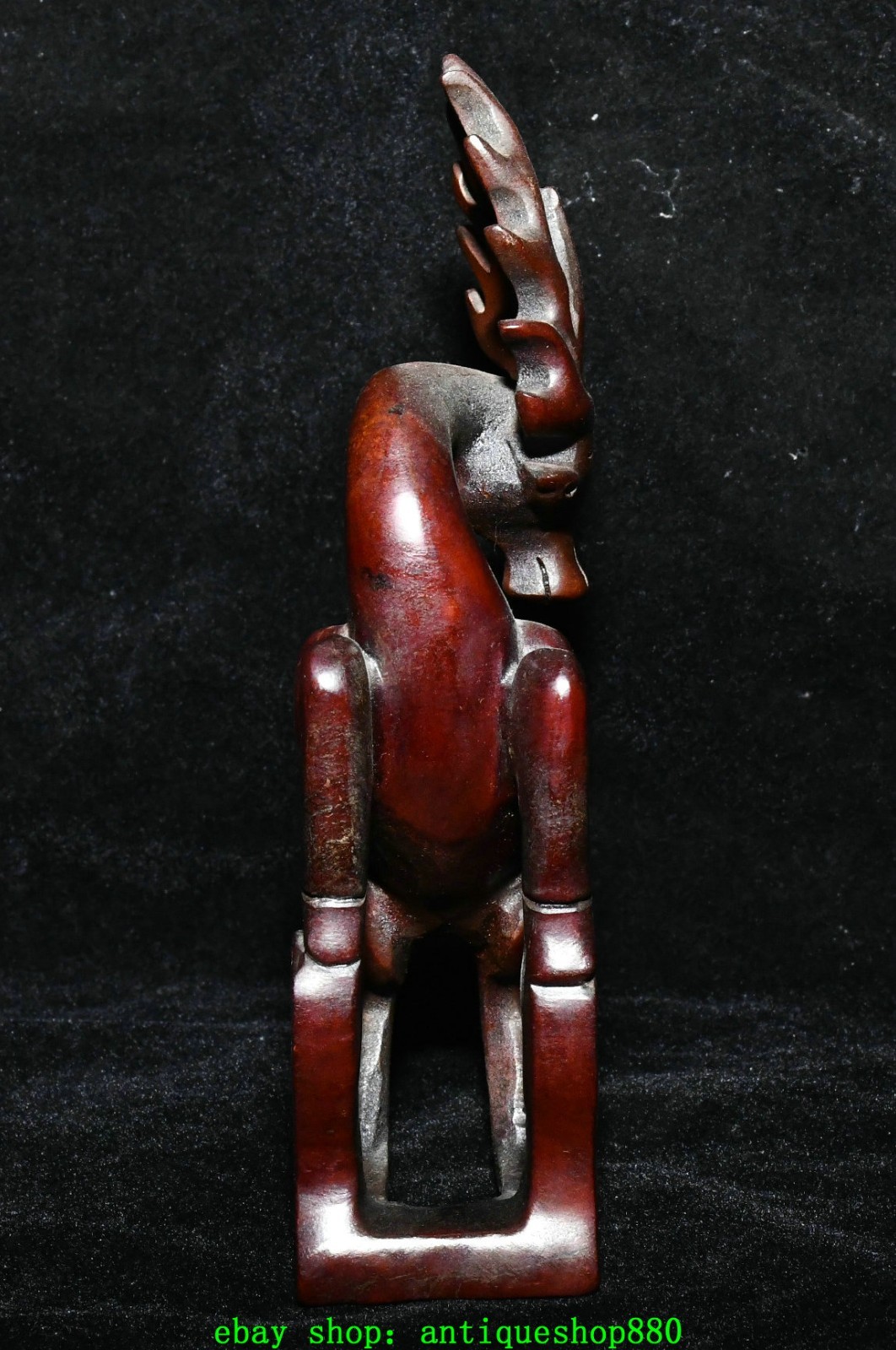 5.9”Old Chinese Dynasty Jade Carved Fengshui Deer Animal Statue Sculpture