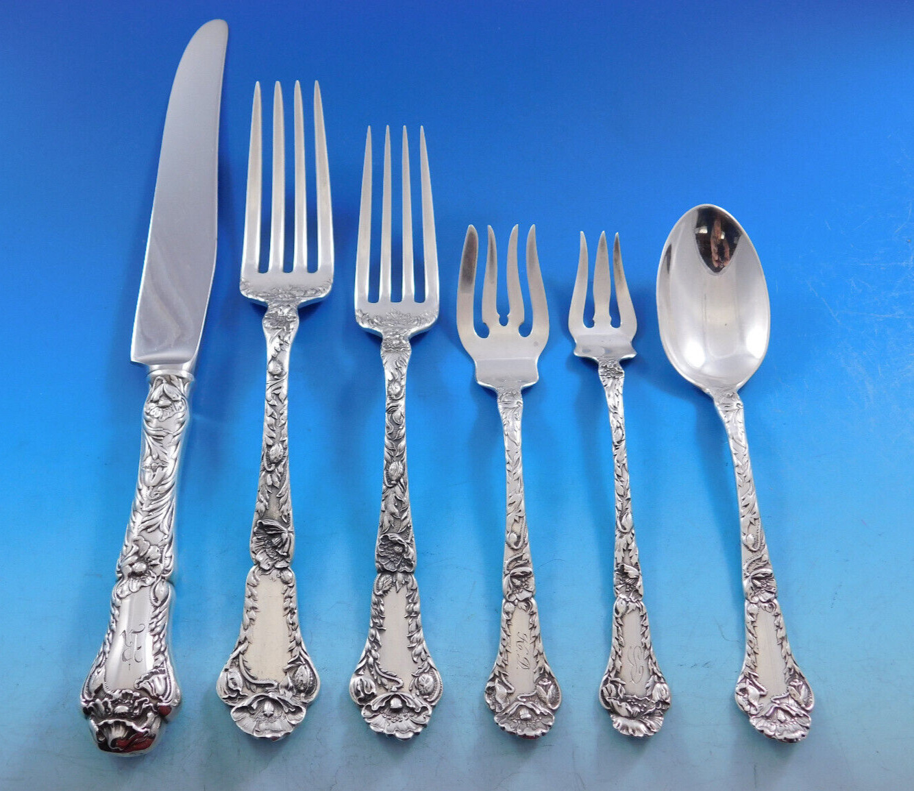 Poppy by Gorham Sterling Silver Flatware Set 12 Service 78 pcs Dinner