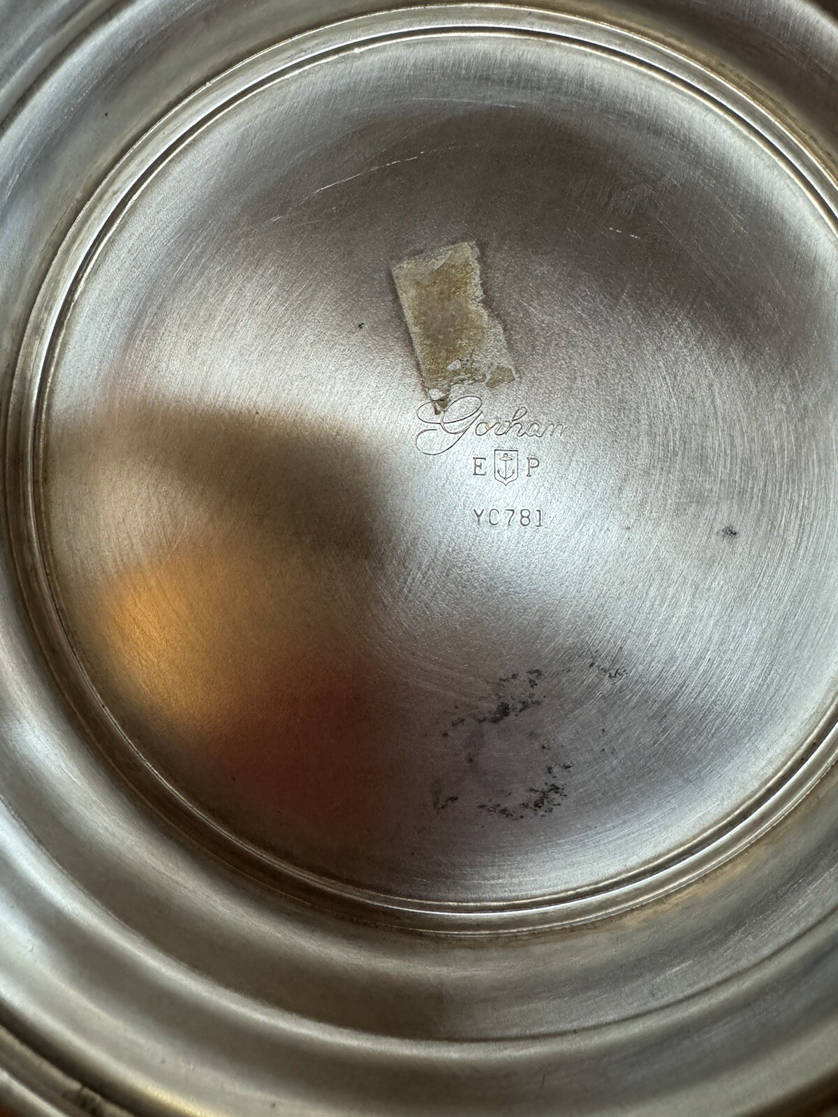 Vintage GORHAM SILVER Silver Plated 9″ Footed Patina Serving Bowl EP YC781