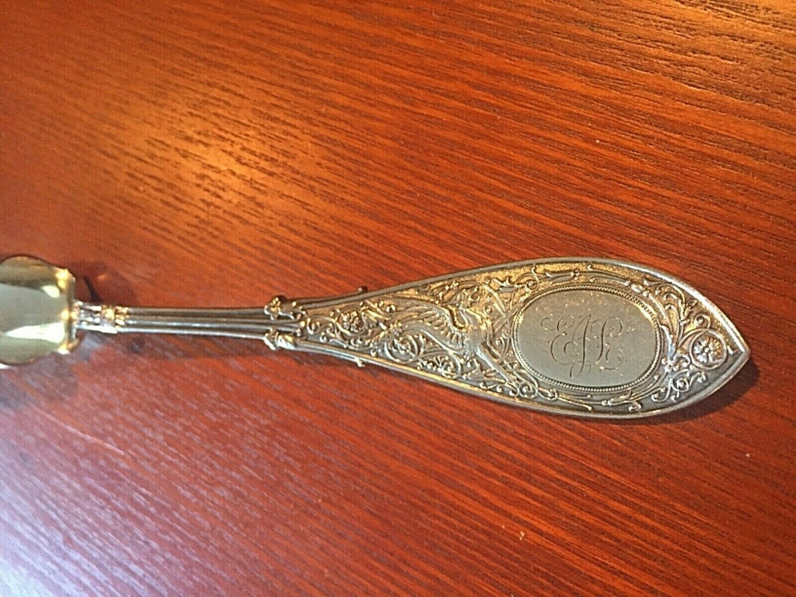 GORHAM Whiting Arabesque Sterling Large Cheese Scoop 8 1/4” INCHS HEAVY Lot # 2