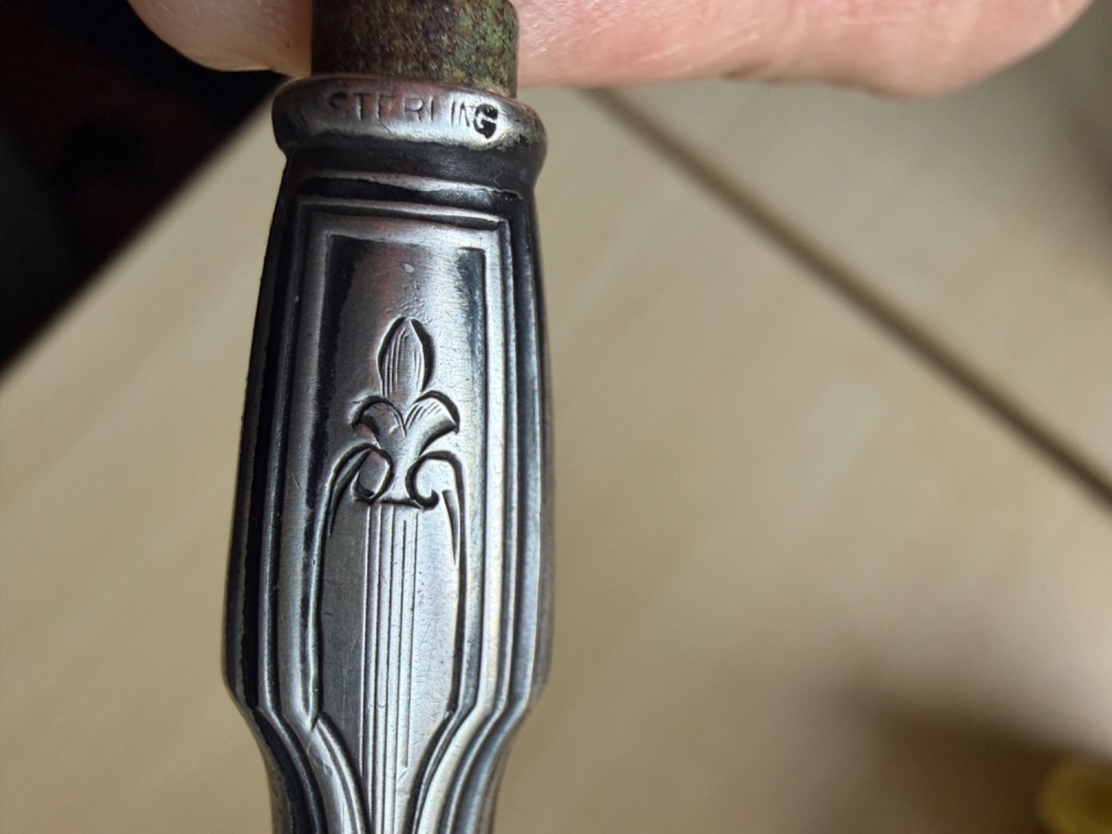 Victorian STERLING SILVER Handled Boot Button Hook Puller