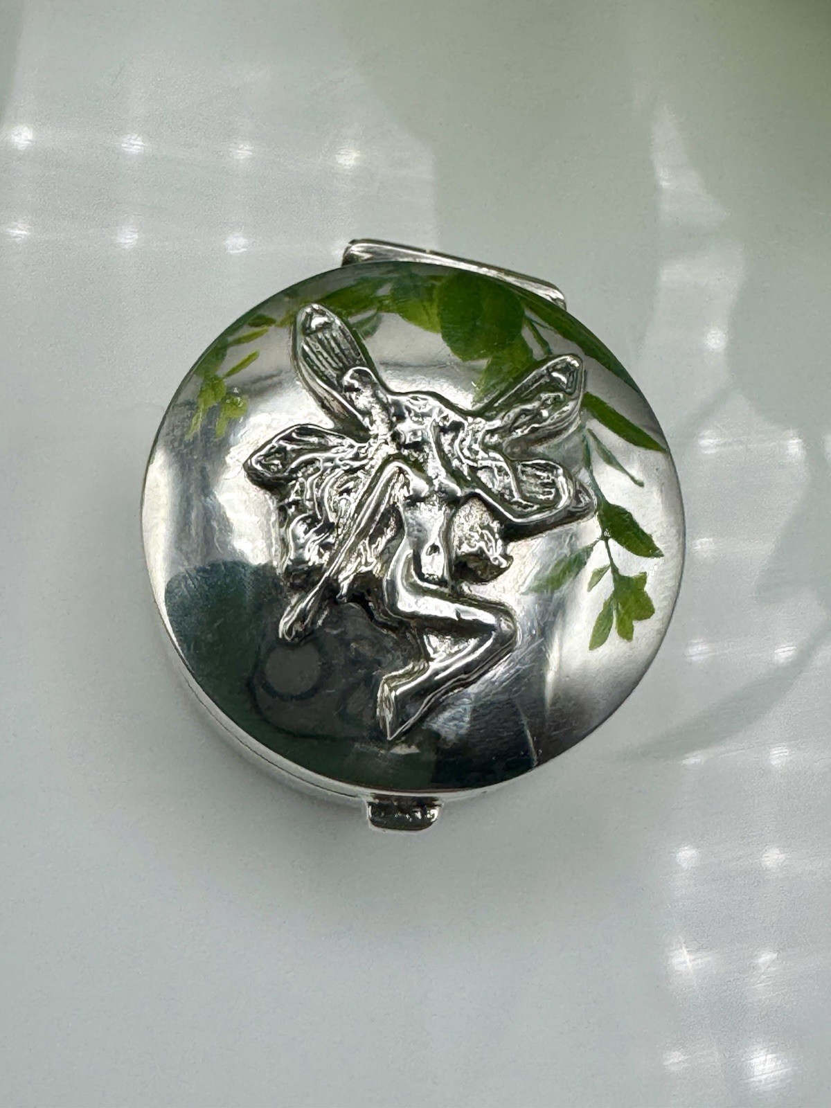 Vintage London 2005 Sterling Silver Naked Lady (Fairy) Small Pill/trinket Box DP
