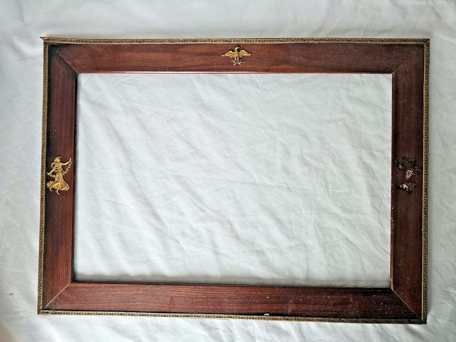 HARDWOOD ANTIQUE EMPIRE PERIOD BIEDERMEIMER STYLE PICTURE FRAME, FRENCH