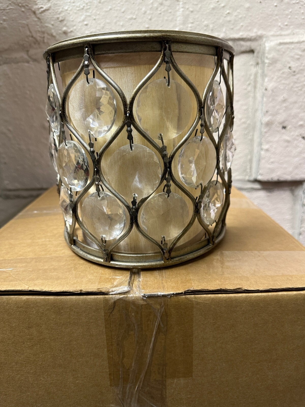 21st Century Contemporary Crystal and Silver Wall Sconces, a Pair