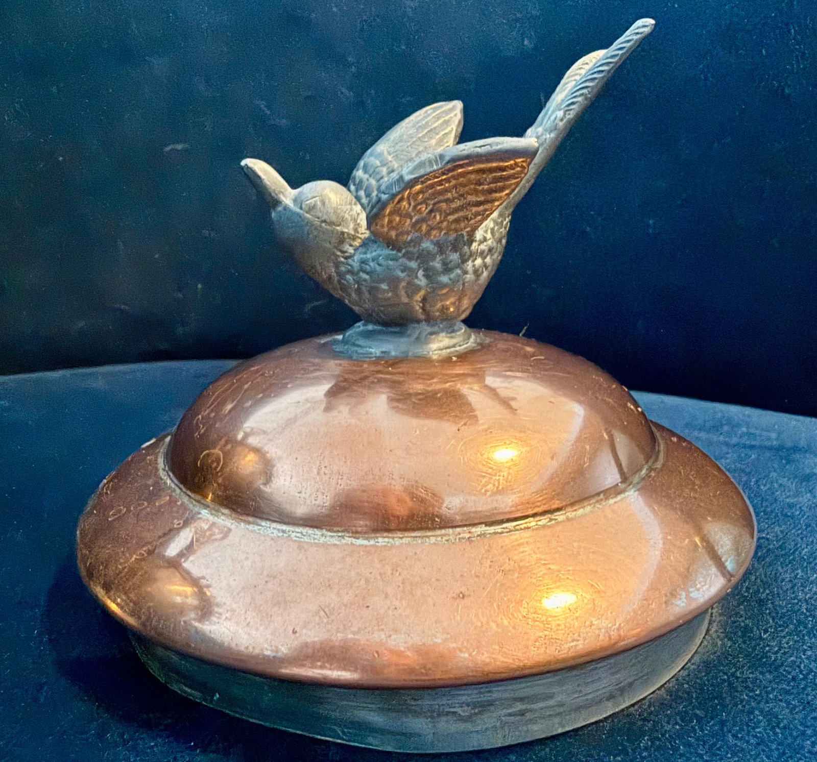 Antique Spoon Warmer c1900 Robert Mitchell Montreal Silver-Plated Brass Copper