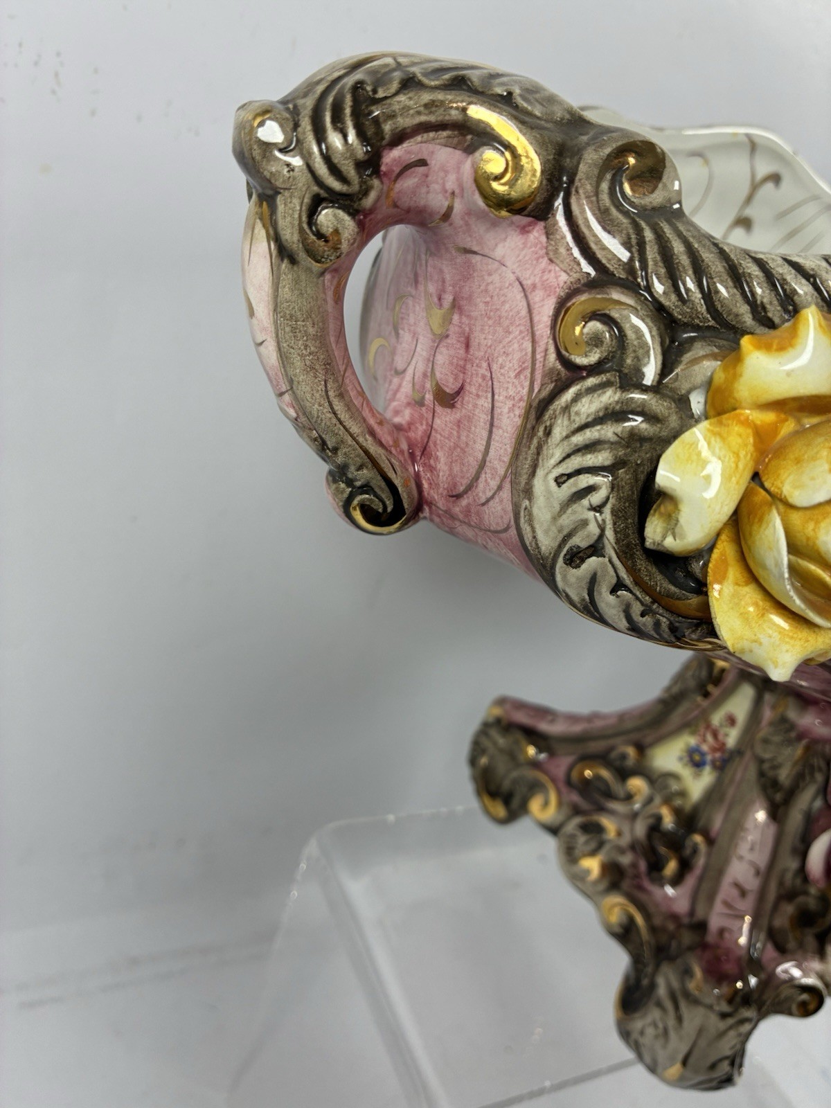 Made In Italy Capodimonte Centrepiece Vase/Bowl Table Decoration