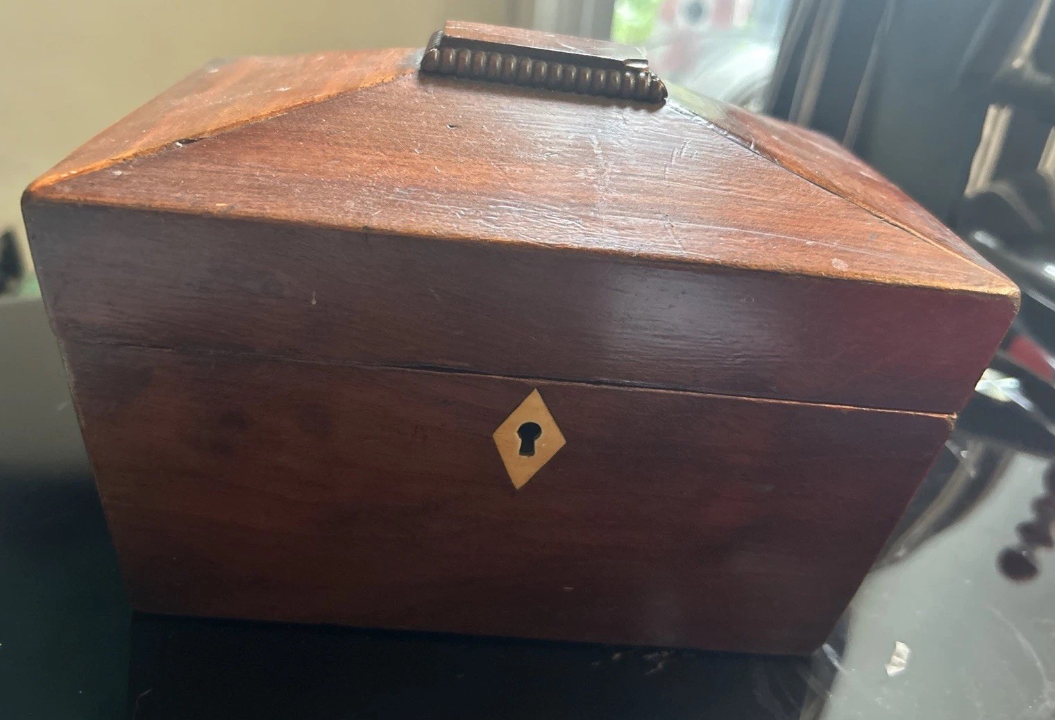 AUTHENTIC ANTIQUE REGENCY TEA CADDY SURFACE