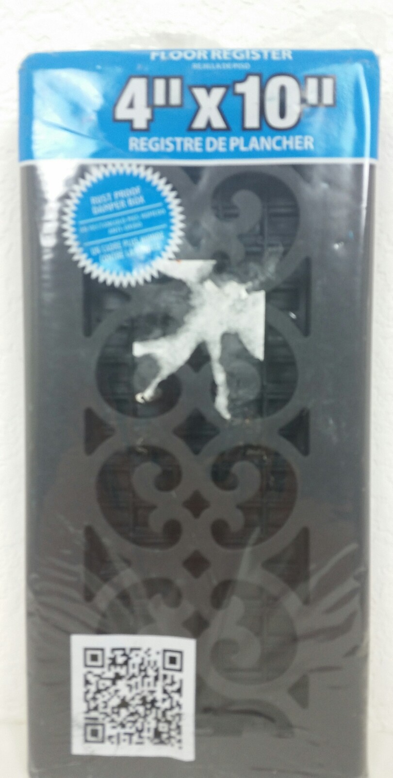 NEW Decor Grates 4″ x 10″ Floor Register #ST410 Steel Painted Textured Black