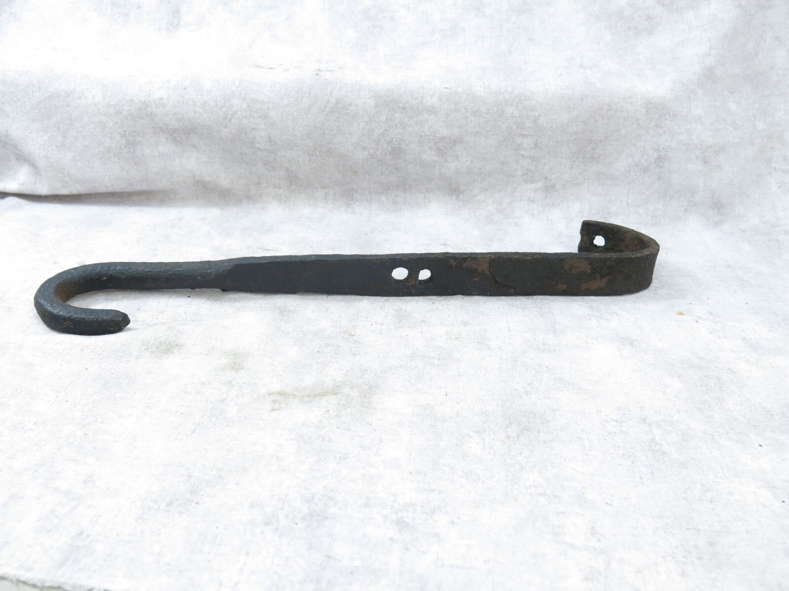 Antique Privative Blacksmith Forged Hook Blacksmith S Hook About 14-1/4″ Long