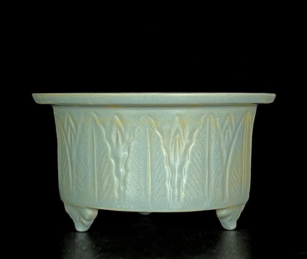 Old Chinese Song Ru Yao Ru Kiln Incense Burner w/leaf N841