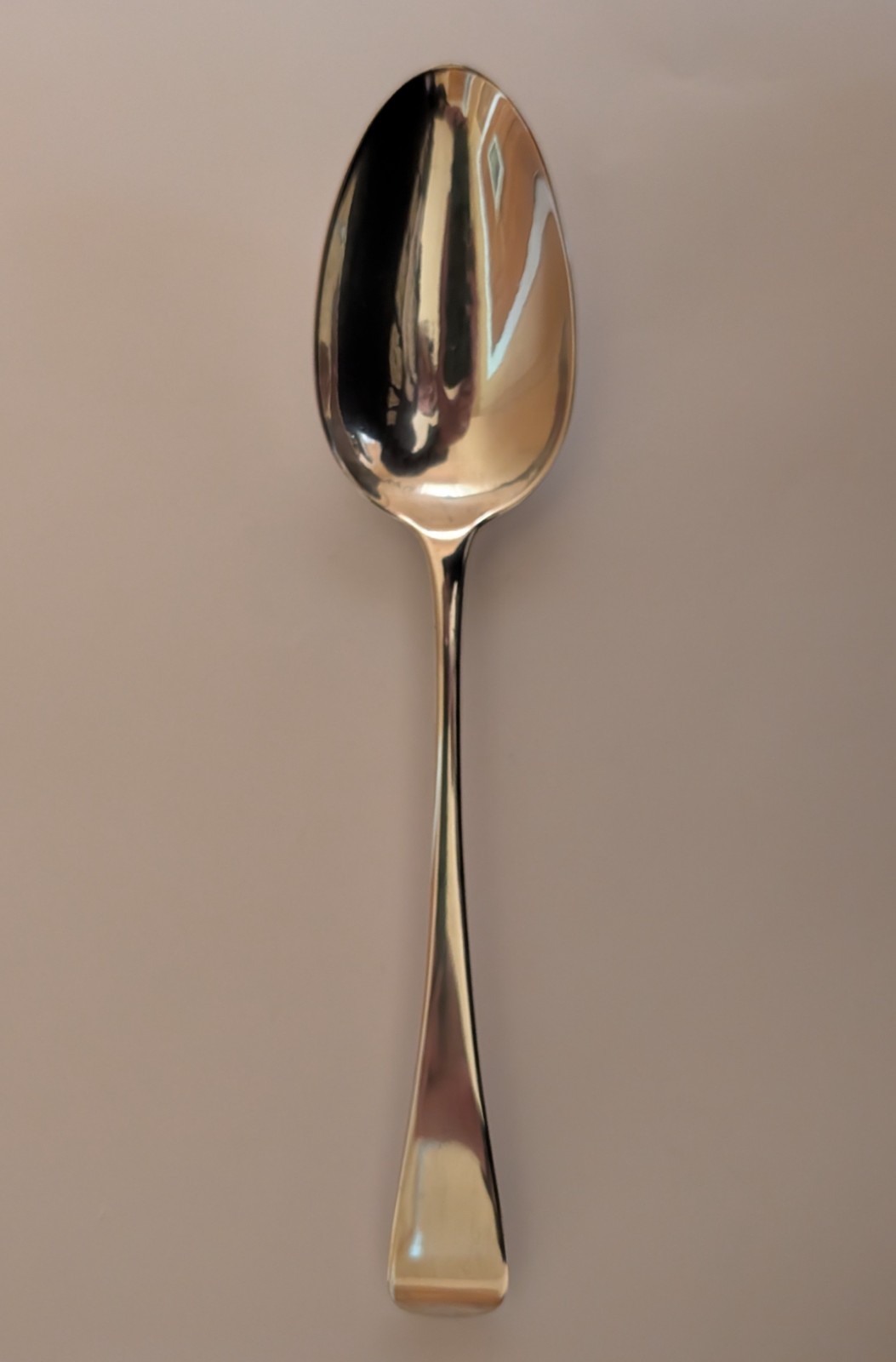 Solid Silver Old English Spoon, George Angell, London, ca. 1845, includes Stamps