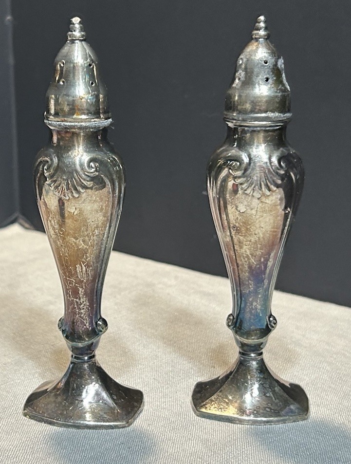 1940s La France Silver Plated Salt & Pepper Shakers