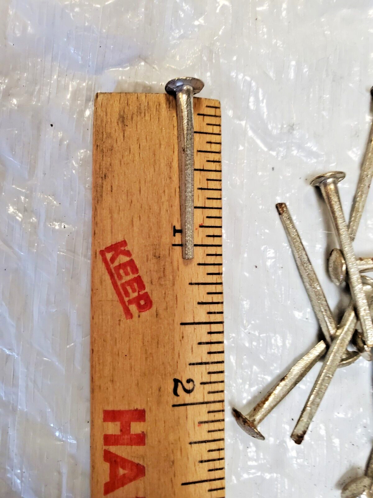 50 VTG Iron 1 1/8″ Square Cut Dome Head Nails or Brads (603)