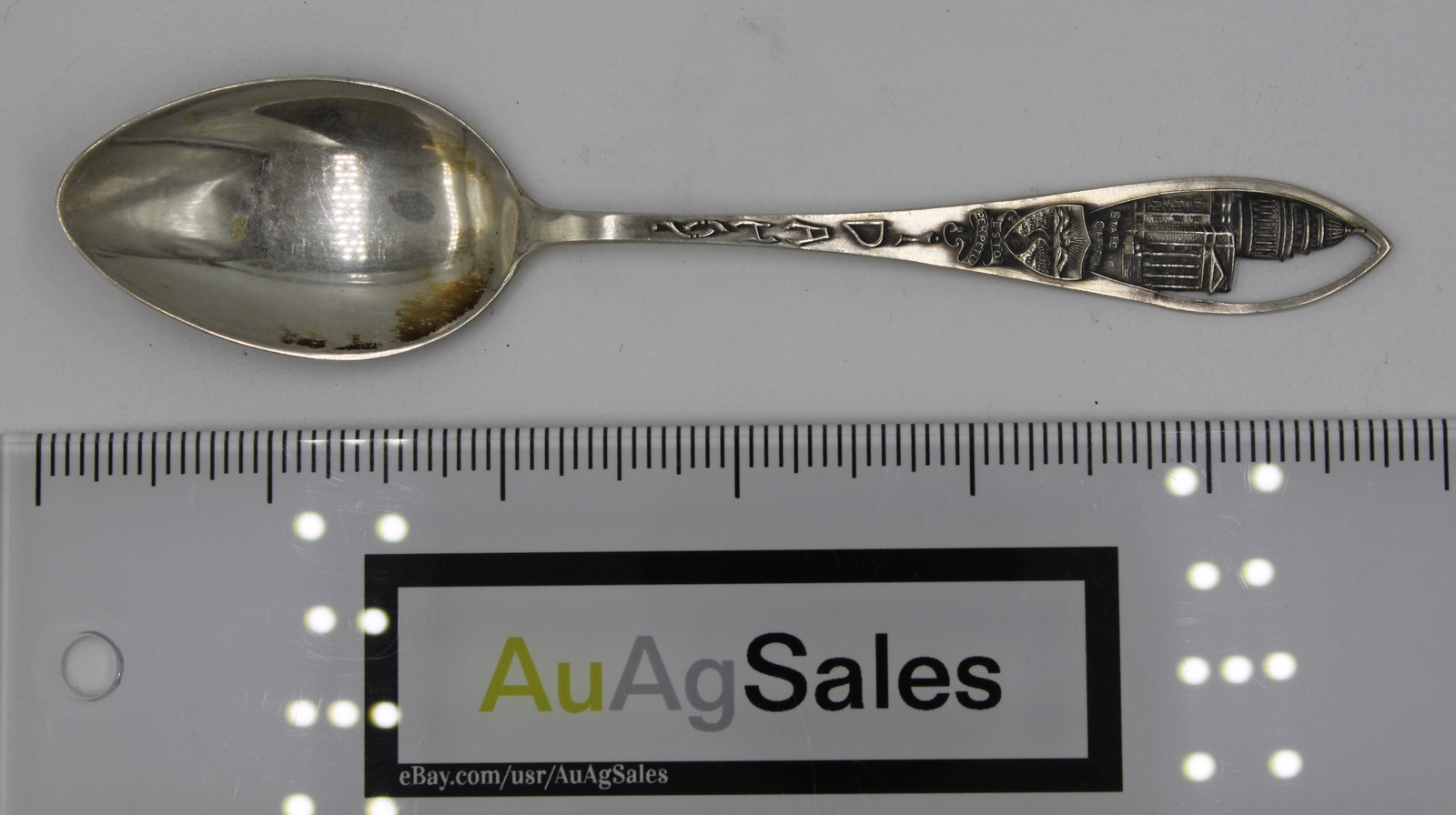 Antique Sterling Silver Souvenir Spoon: State Capitol Building, Boise, Idaho