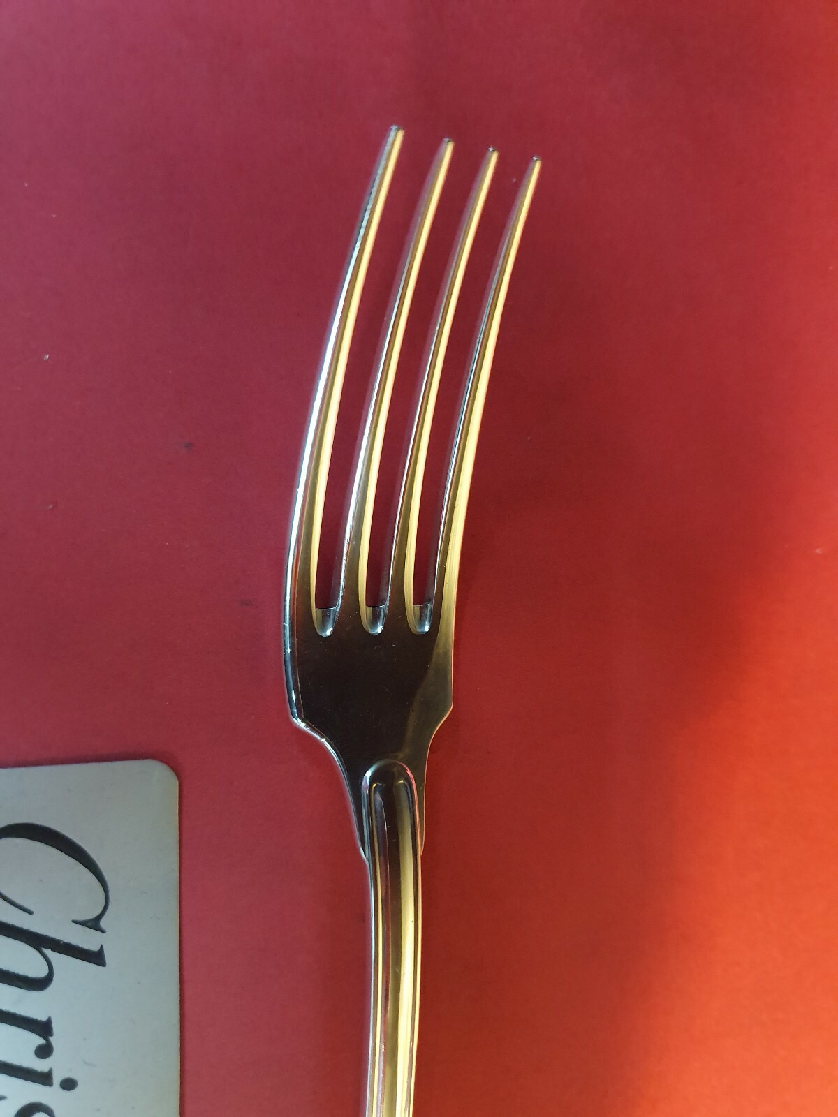 Standard Table Fork Christofle Versailles 19Cm Bel État Métal Argenté