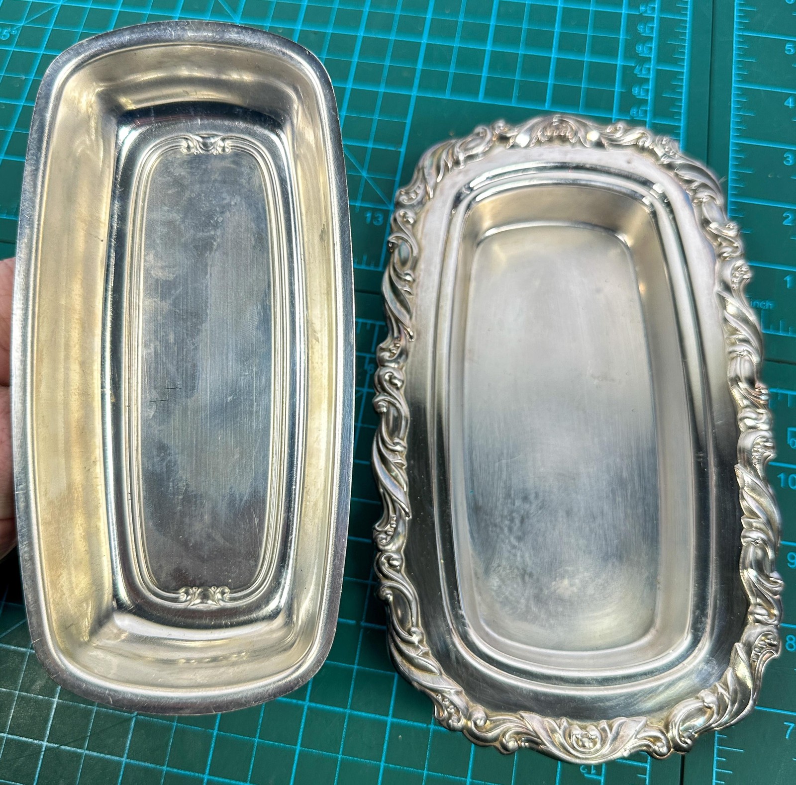 Rococo Style Silverplate Covered Serving Dish Flora Pattern Ornate Tray Lid