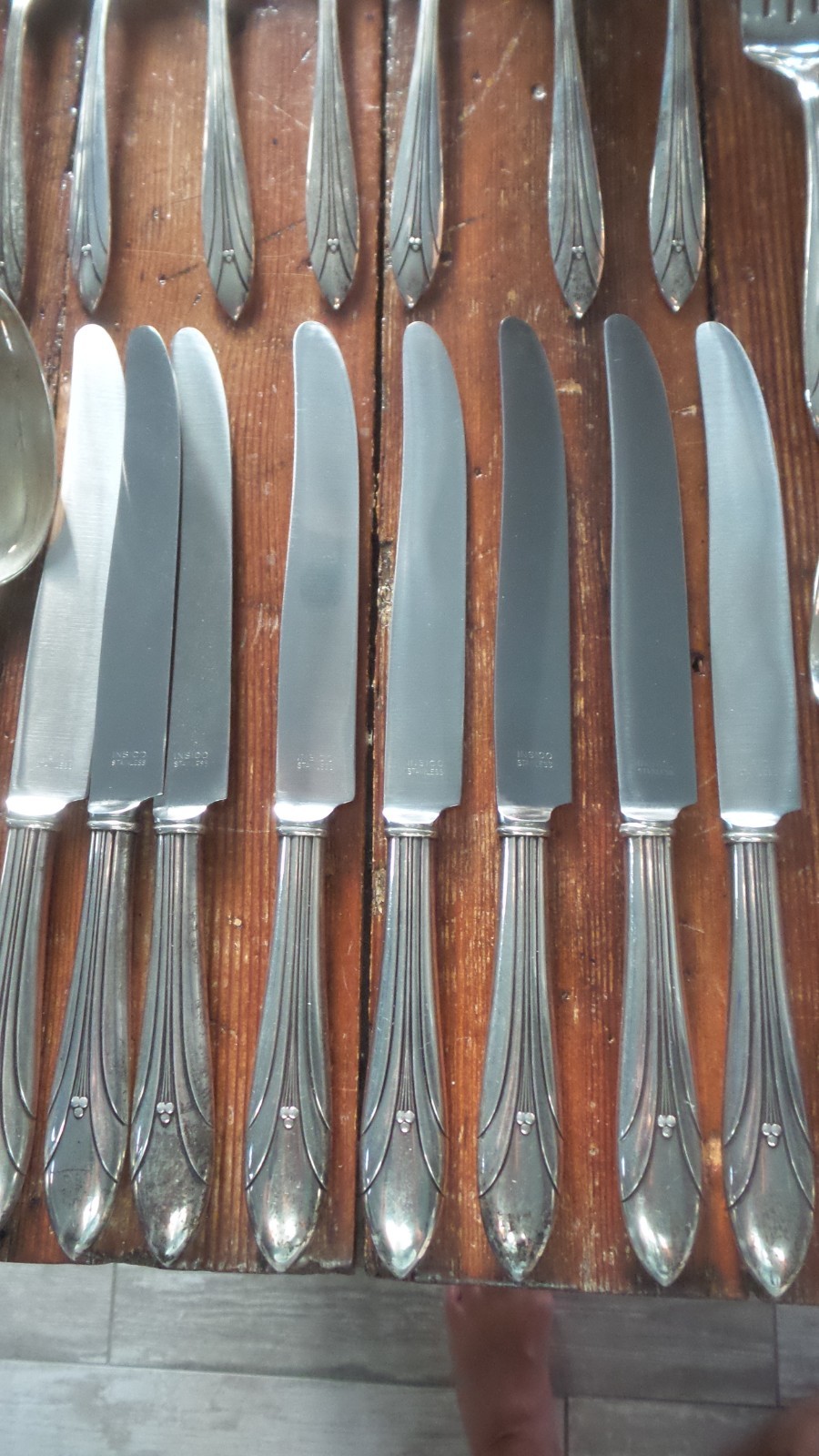 Vintage STERLING SILVER FLATWARE 44 Pcs, ELSINORE Pattern, International