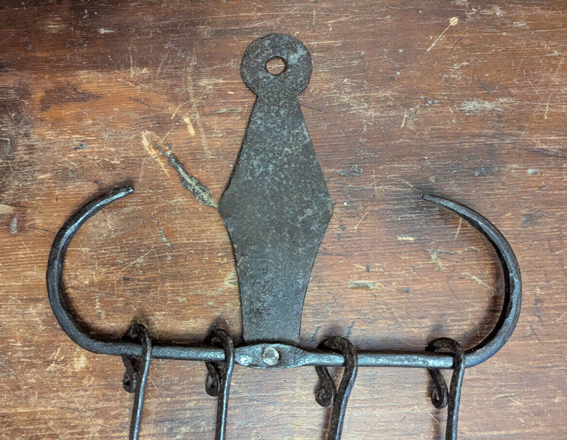 Antique 18th 19th C Fireplace Meat Cooking Skewer Set w/ 4 Skewers 12″ Primitive