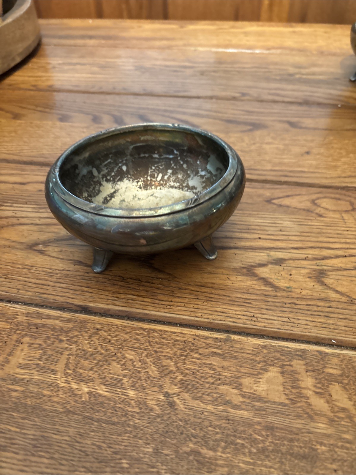 silver plated footed bowl