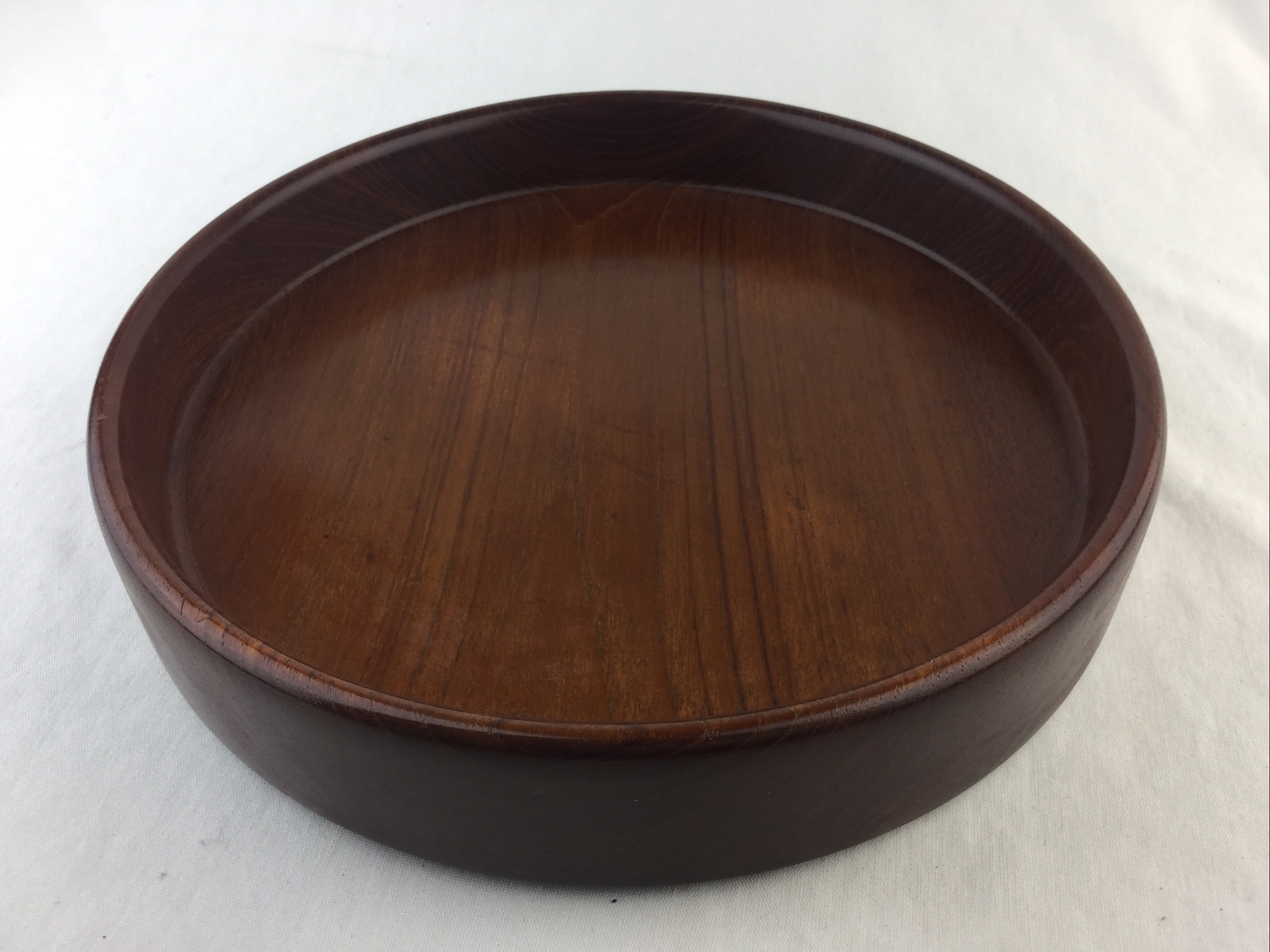 Vintage Danish Denmark BR Modern Wooden Teak Bowl Mid Century Mod Flaws