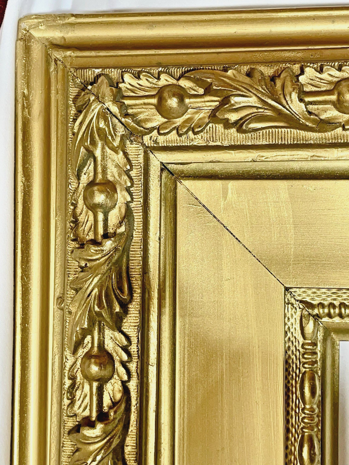 ANTIQUE FRAME FITS 16 X 20 PICTURE LEMON GOLD GILT GESSO WOOD VICTORIAN FINE ART