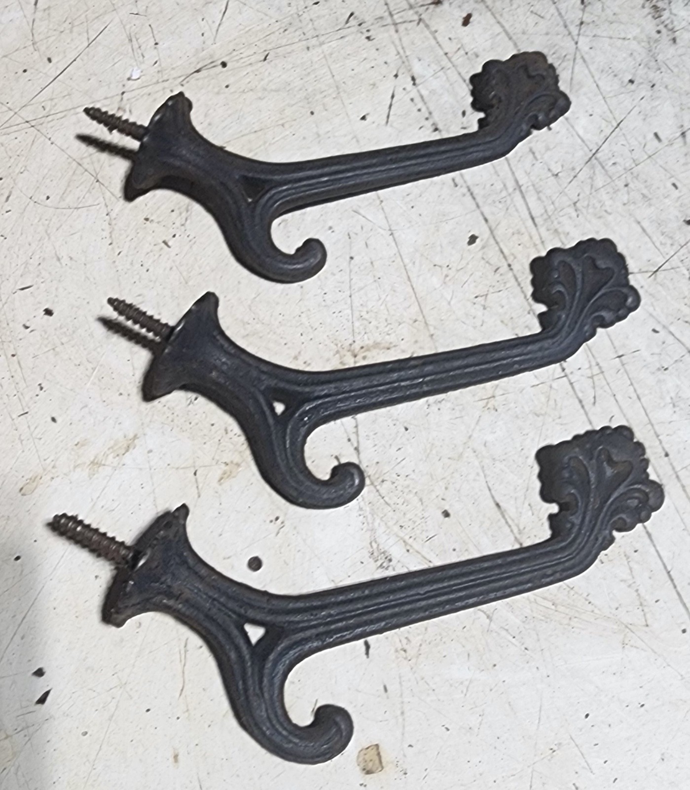 Old Coat Hook 5” Vintage Rustic X (3)