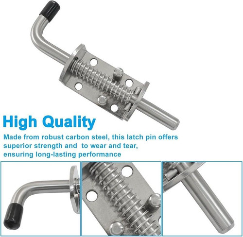 2 Pack 6.5 Inch 304 Stainless Steel Spring Loaded Gate Latch Pin – Outdoor…