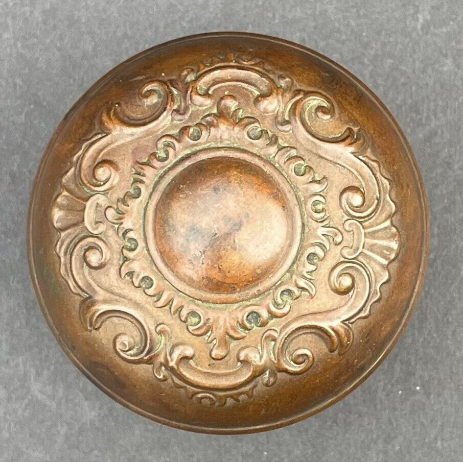 Antique Bronze DOOR KNOB Victorian Eastlake Art Nouveau Russell & Erwin? PASSAGE